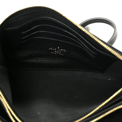 Louis Vuitton Empreinte Monogram Giant Double Zip Pochette Black Cream 5 of 11
