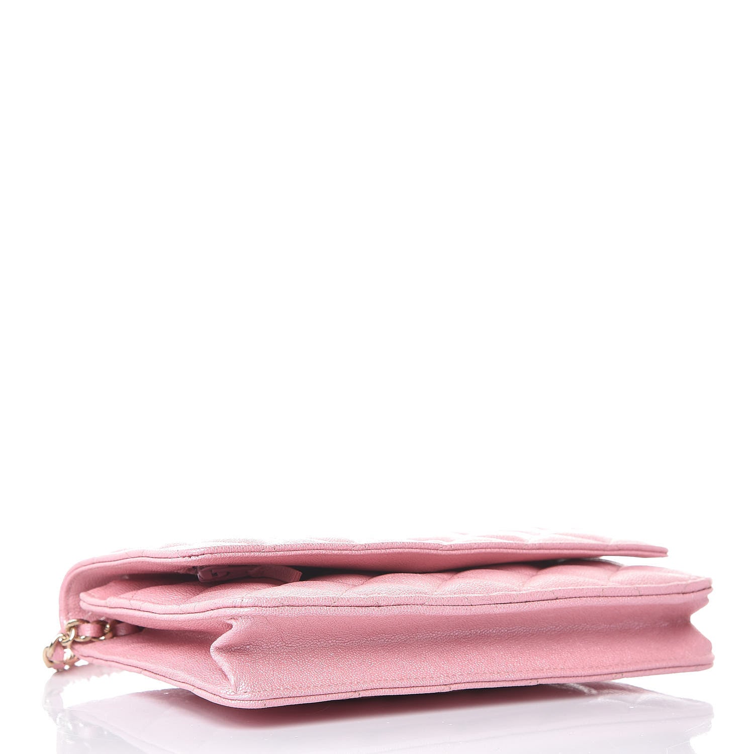 Chanel Iridescent Caviar Quilted Wallet on Chain WOC Rose Pink 4 of 9