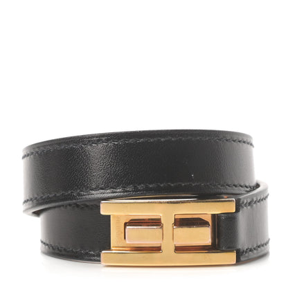 Hermes Box Drag Double Tour Bracelet T2 Black 1 of 8