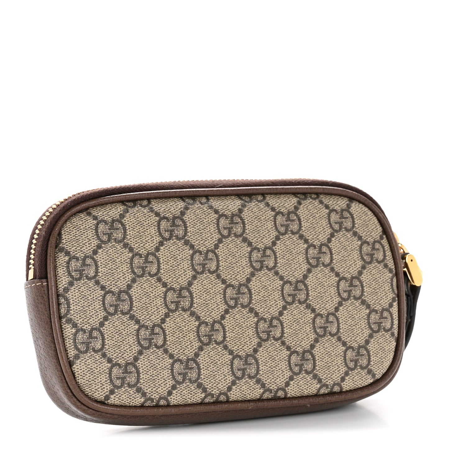 GG Supreme Monogram Ophidia Phone Case Wristlet Brown