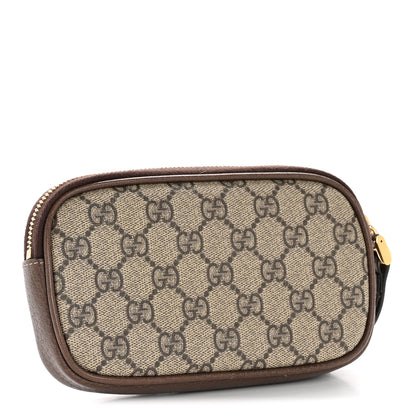 Gucci GG Supreme Monogram Ophidia Phone Case Wristlet Brown 3 of 9
