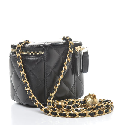 Chanel Lambskin Quilted Pearl Crush Box With Chain Black 3 of 11