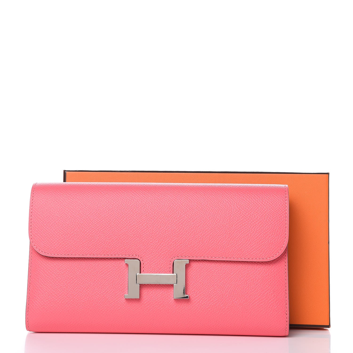 Hermes Epsom Constance Long Wallet Rose Azalee 10 of 10