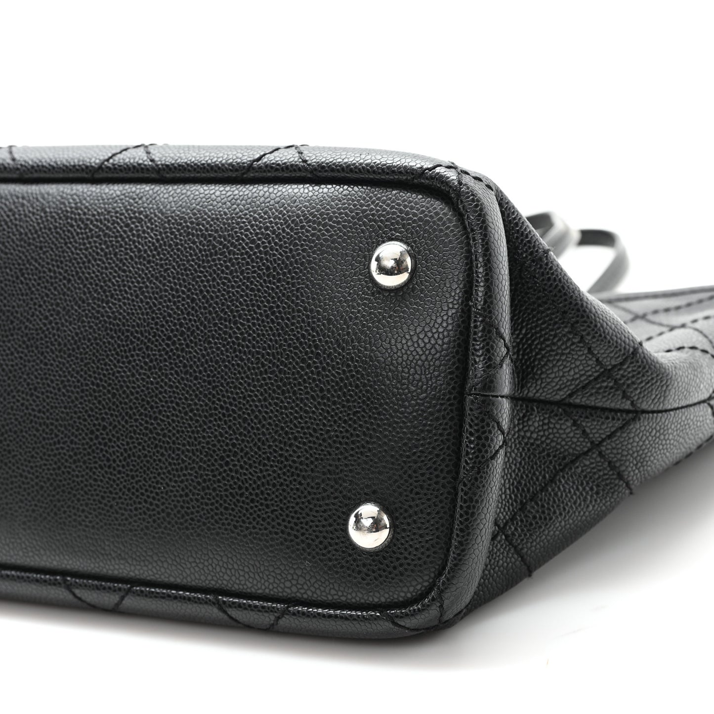 Grained Calfskin Shopping Fever Tote Black
