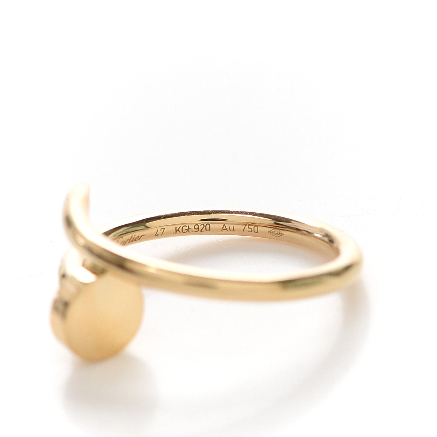 Cartier 18K Yellow Gold Small Juste Un Clou Ring 47 4 5 of 7
