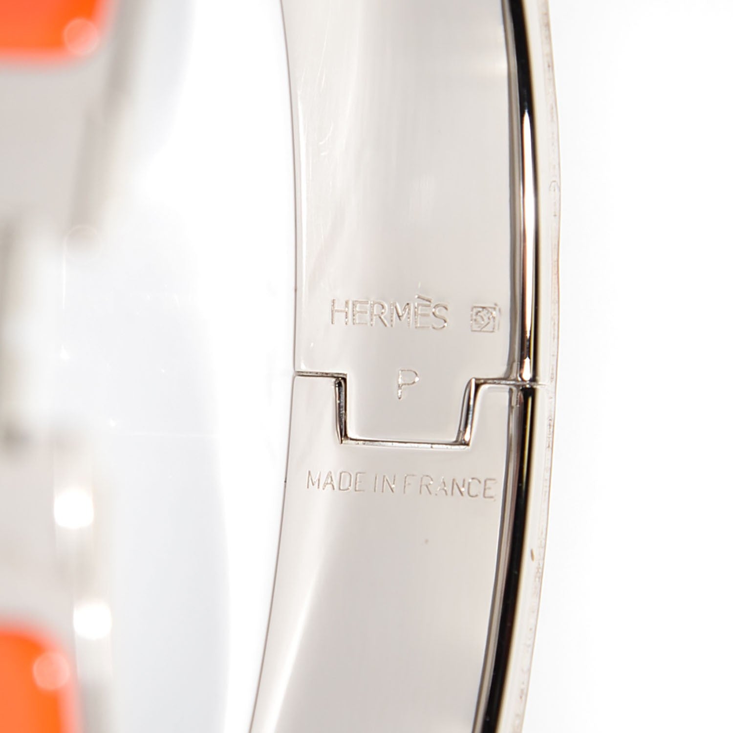 Hermes Enamel Narrow Clic Clac H Bracelet PM Orange 5 of 6