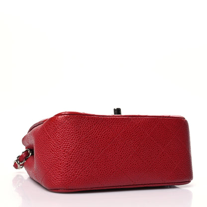 Chanel Caviar Quilted Mini Square Flap Red 4 of 11
