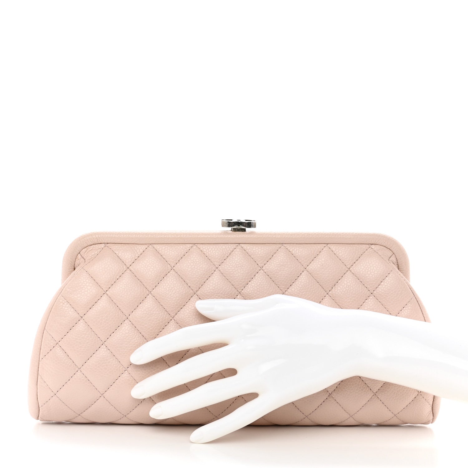 Chanel Caviar Quilted Timeless Clutch Pink 2 of 13