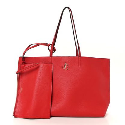 Jimmy Choo Grainy Calfskin Nine2Five East West Tote Red 3 of 11
