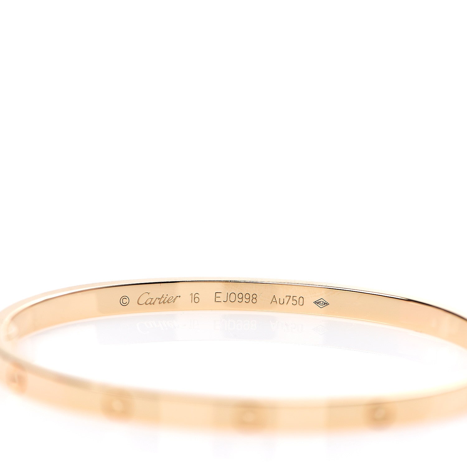 Cartier 18K Yellow Gold Small LOVE Bracelet 16 3 of 4
