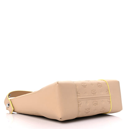 MCM Calfskin Ottomar Monogram Medium Klara Hobo Beige 4 of 11