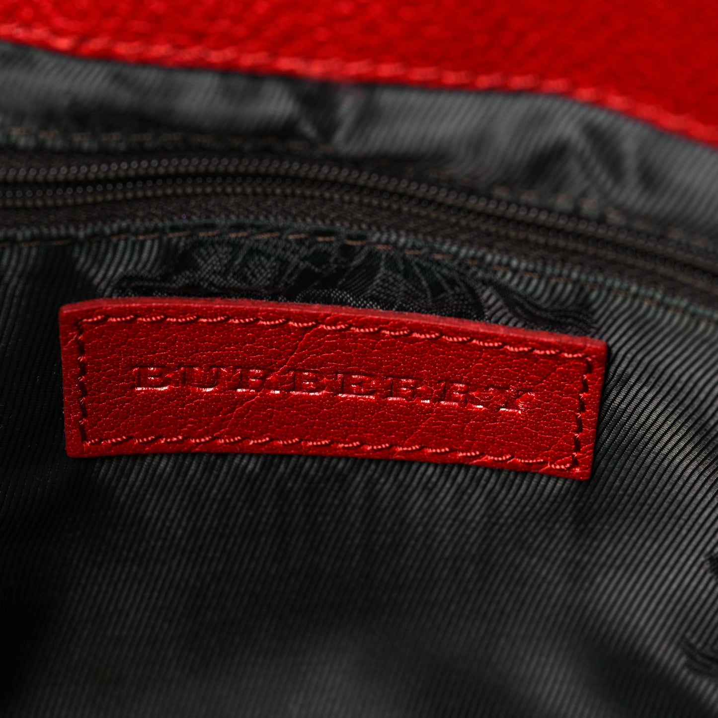 Grainy Calfskin Pilgrim Satchel Red