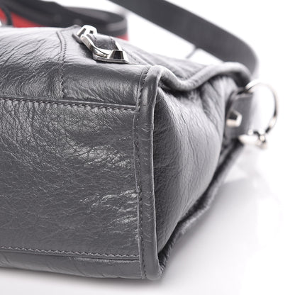 Balenciaga Agneau Classic Silver Hardware S City Graffiti Logo Strap Gris Fossile 6 of 9