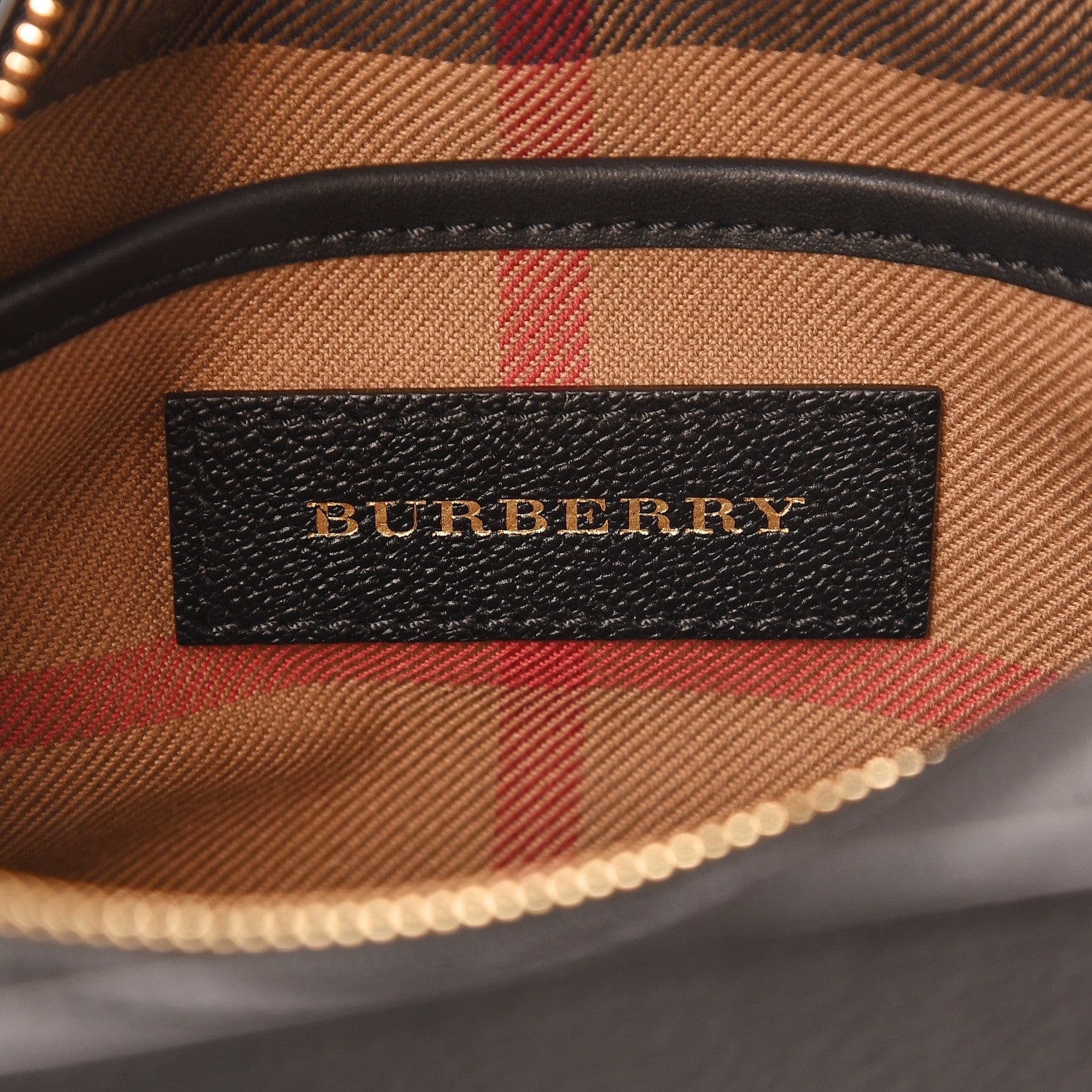 Burberry Soft Grain Calfskin Small Buckle Zip Bag Black 6 of 8