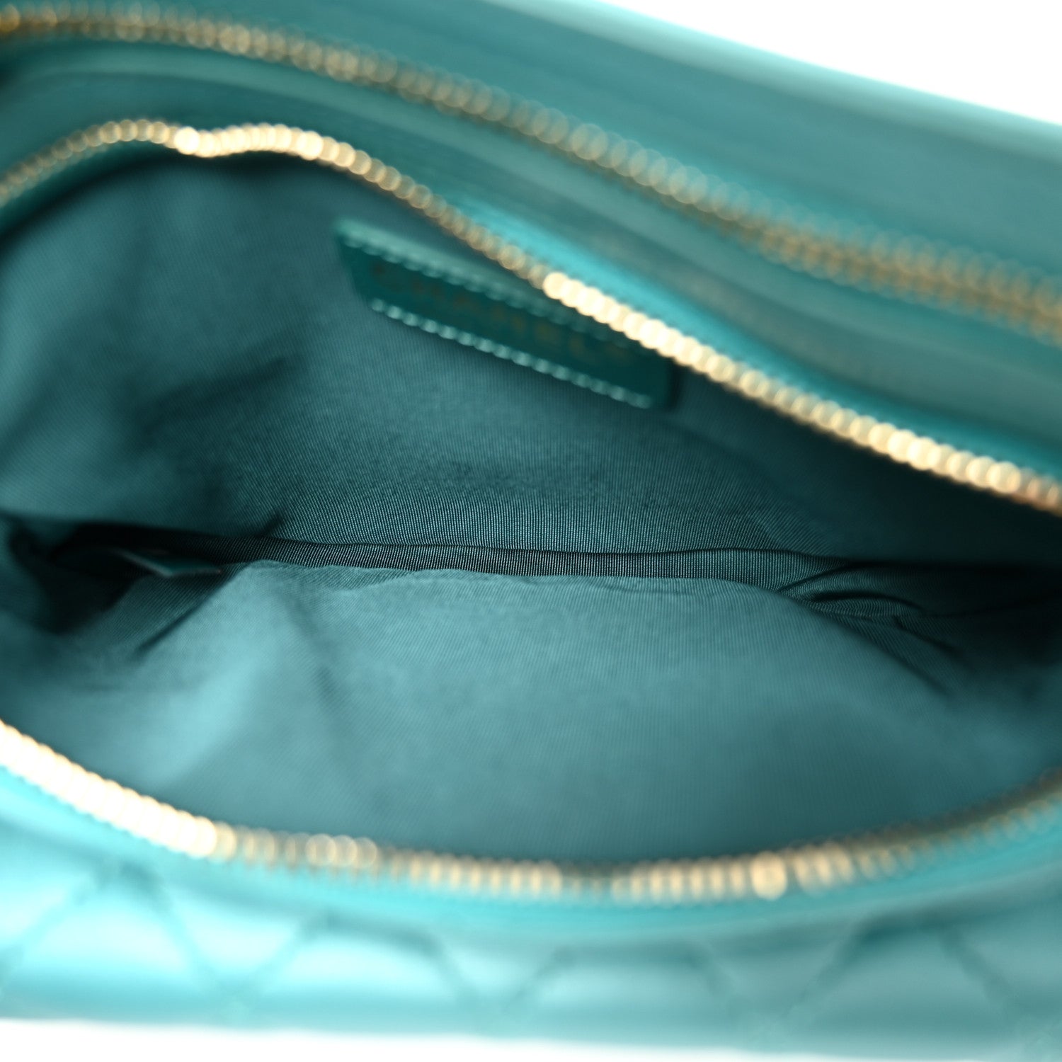 Chanel Metallic Calfskin Flap Chain Waist Bag Turquoise 5 of 11