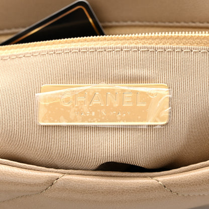 Chanel Lambskin Quilted Medium Chanel 19 Flap Dark Beige 6 of 11