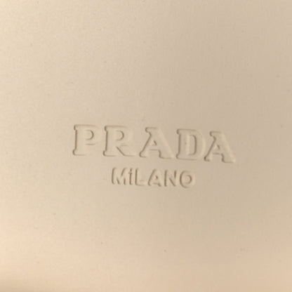 Prada Vernice Metal Triangle Logo 50mm Loafers 39.5 Avorio 8 of 11