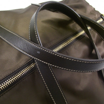 Prada Nylon Large Bowler Tote Brown 14 of 14