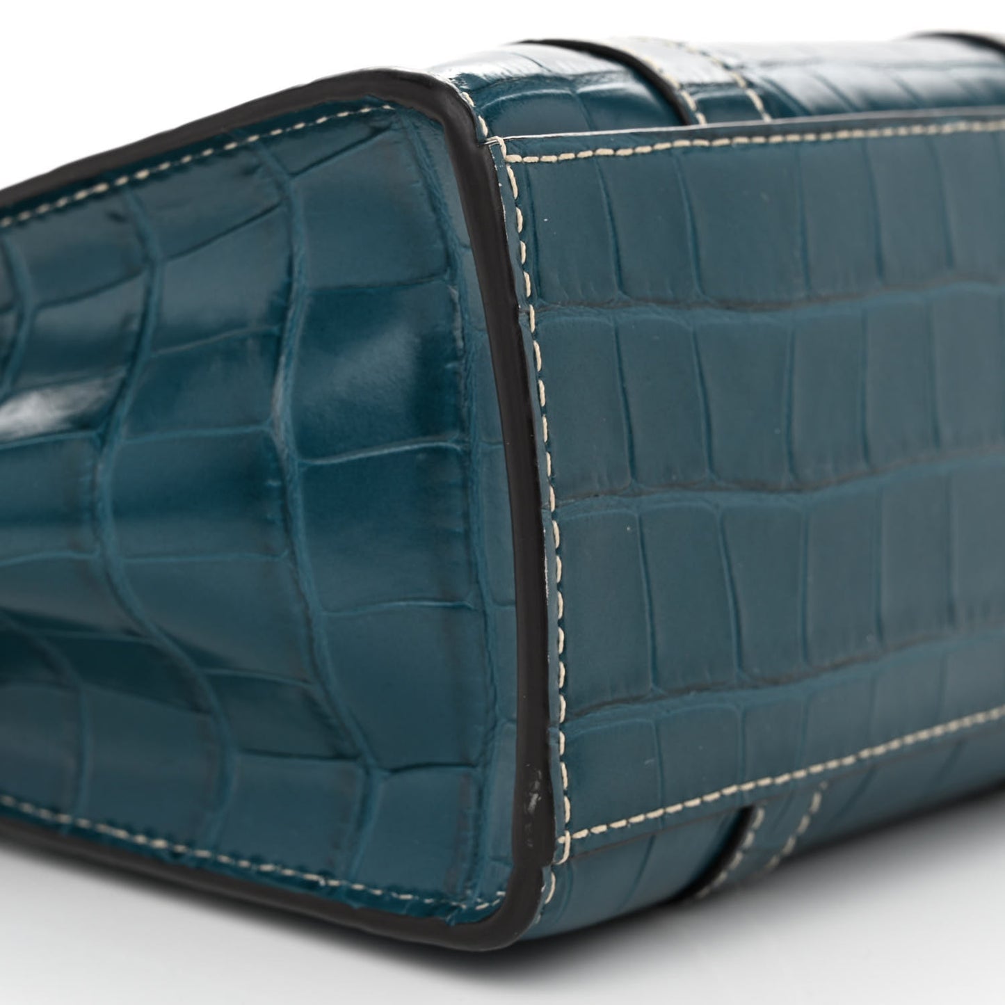 Crocodile Embossed Micro Zipped Bayswater Nautical Blue