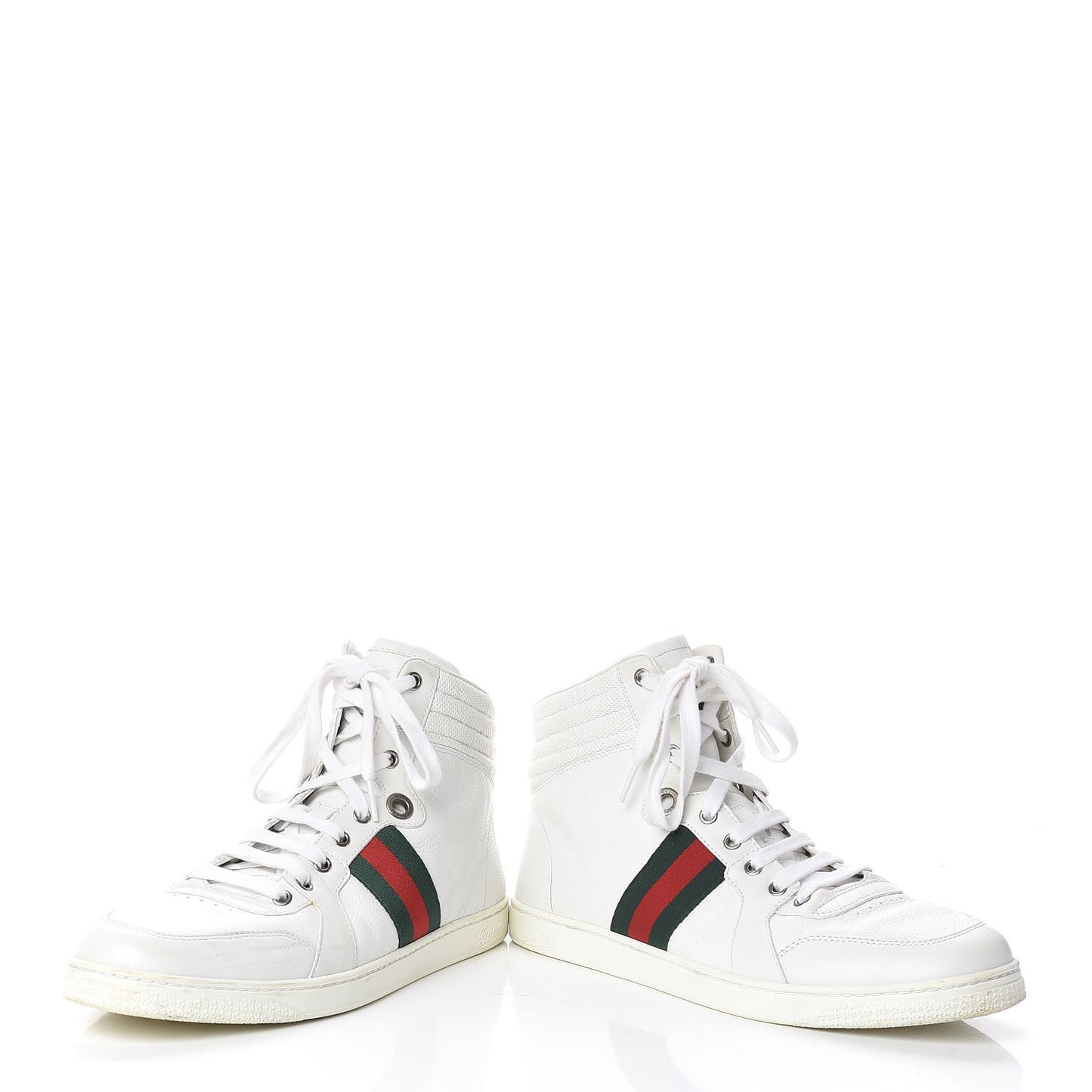 Calfskin Web Mens Coda High Top Sneakers 9 White