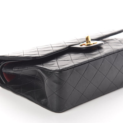 Chanel Lambskin Quilted Medium Double Flap Black 10 of 11