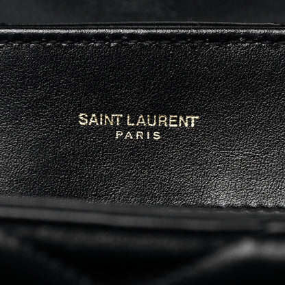 Saint Laurent Calfskin Y Quilted Monogram Large Loulou Chain Satchel Black 5 of 13