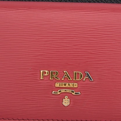 Prada Vitello Move Business Card Holder Peonia 7 of 8