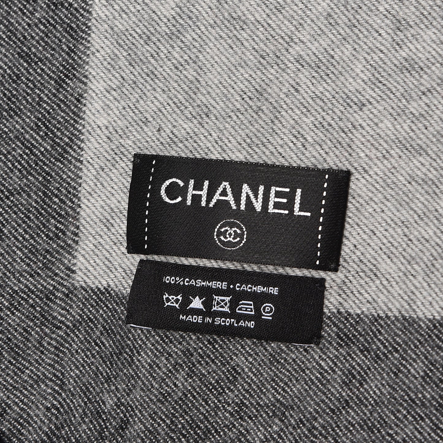 Cashmere CC Fringe Scarf Grey