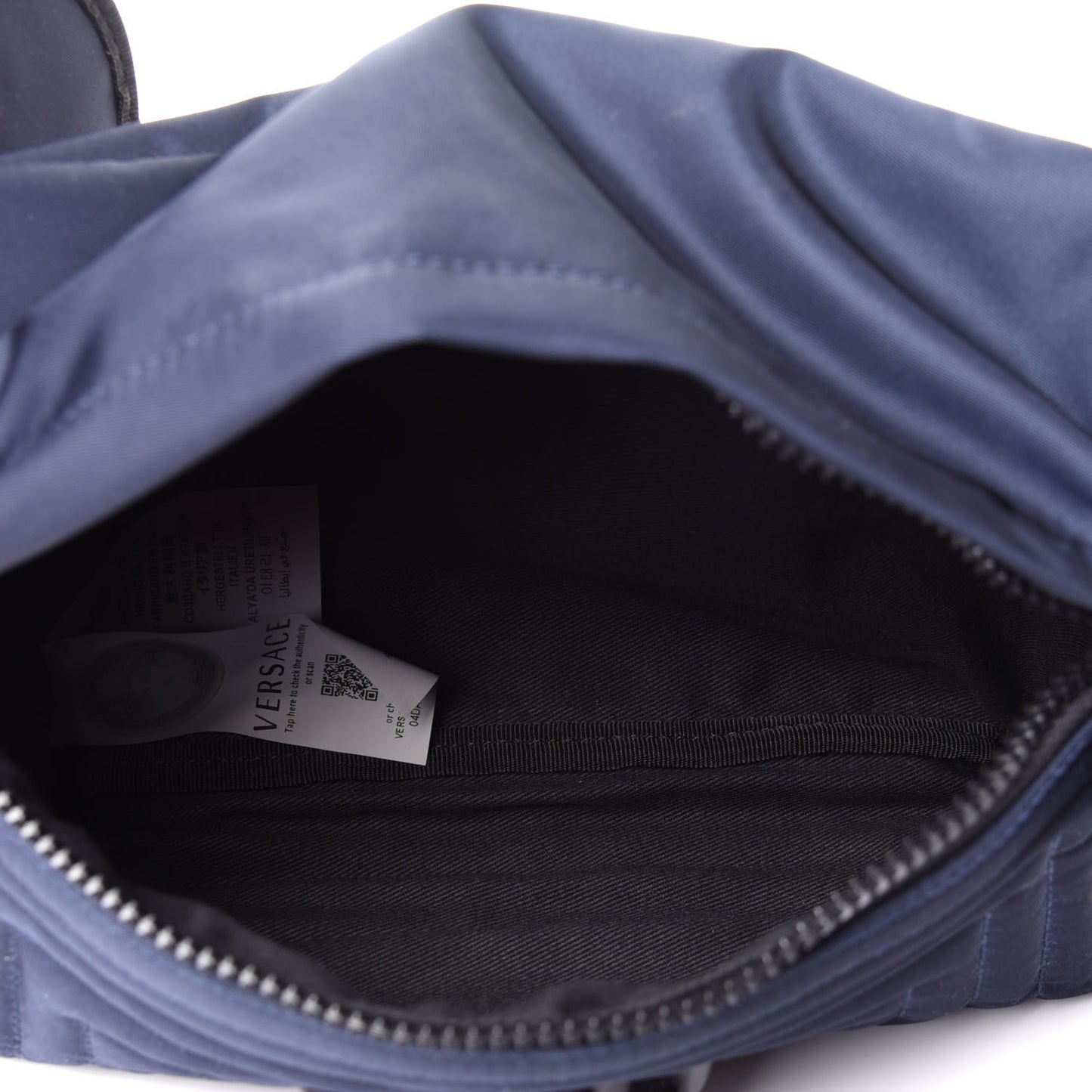 Nylon Palazzo Medusa Belt Bag Navy