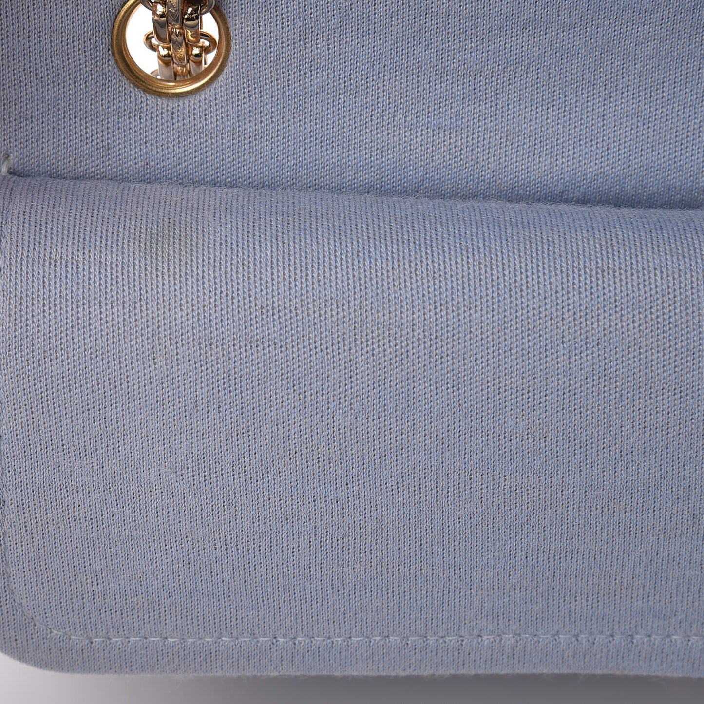 Jersey Quilted Medium Double Flap Light Blue