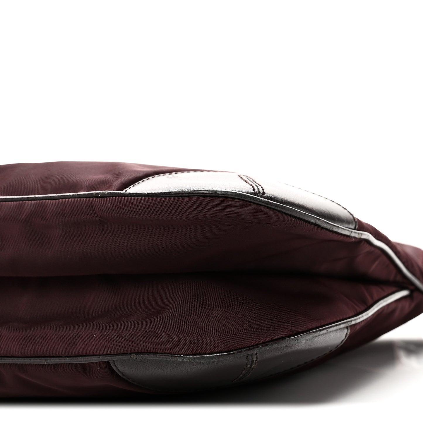 Tessuto Nylon Nappa Triangle Crossbody Bag Bordeaux