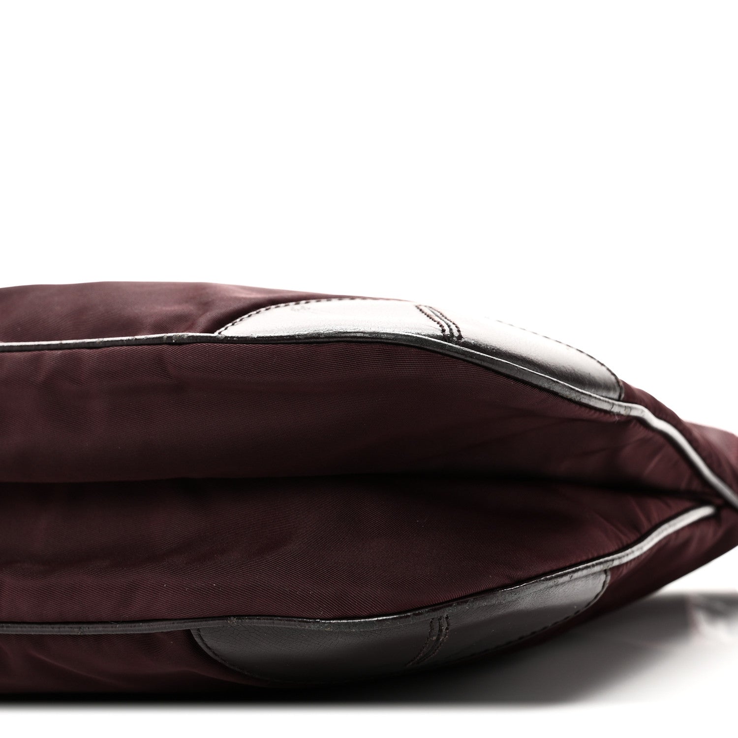 Prada Tessuto Nylon Nappa Triangle Crossbody Bag Bordeaux 9 of 9