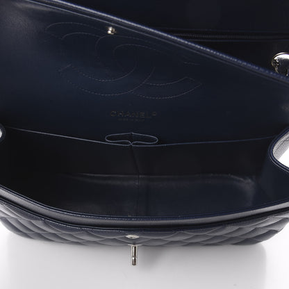 Chanel Caviar Quilted Jumbo Double Flap Navy Blue 4 of 9