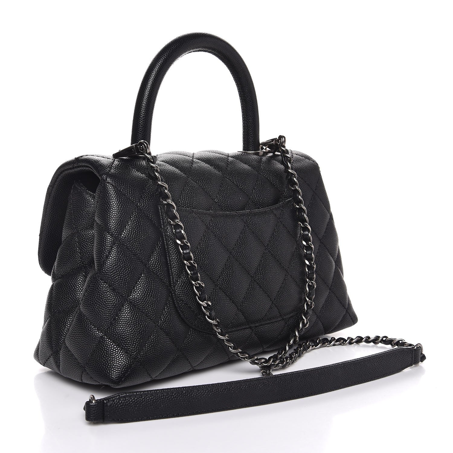Chanel Caviar Quilted Mini Coco Handle Flap Black 3 of 8