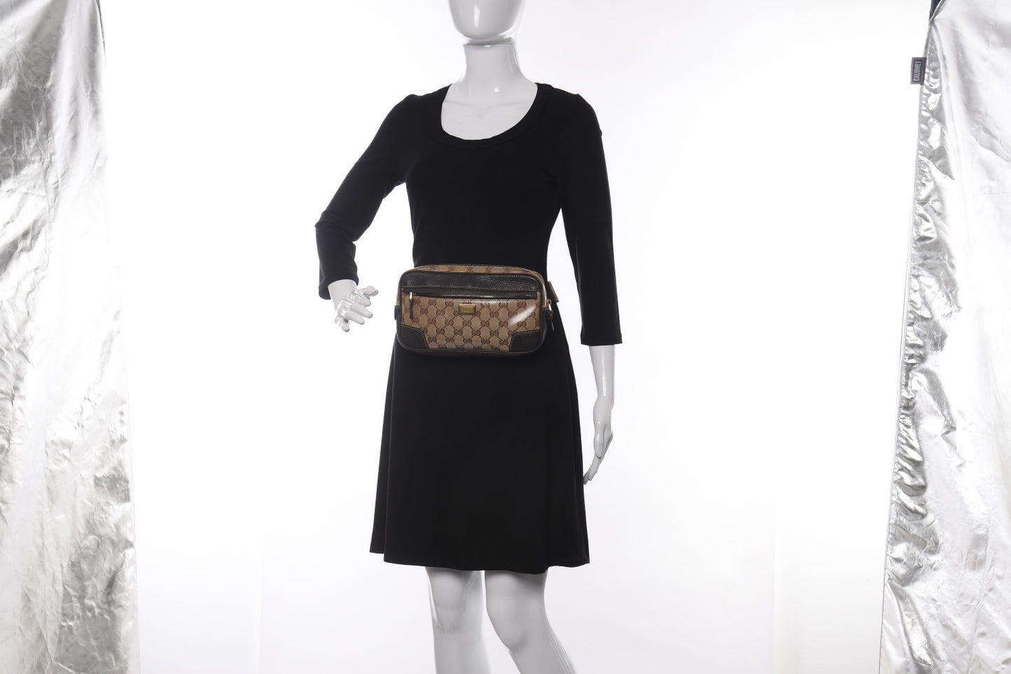 Crystal Monogram Belt Bag Brown