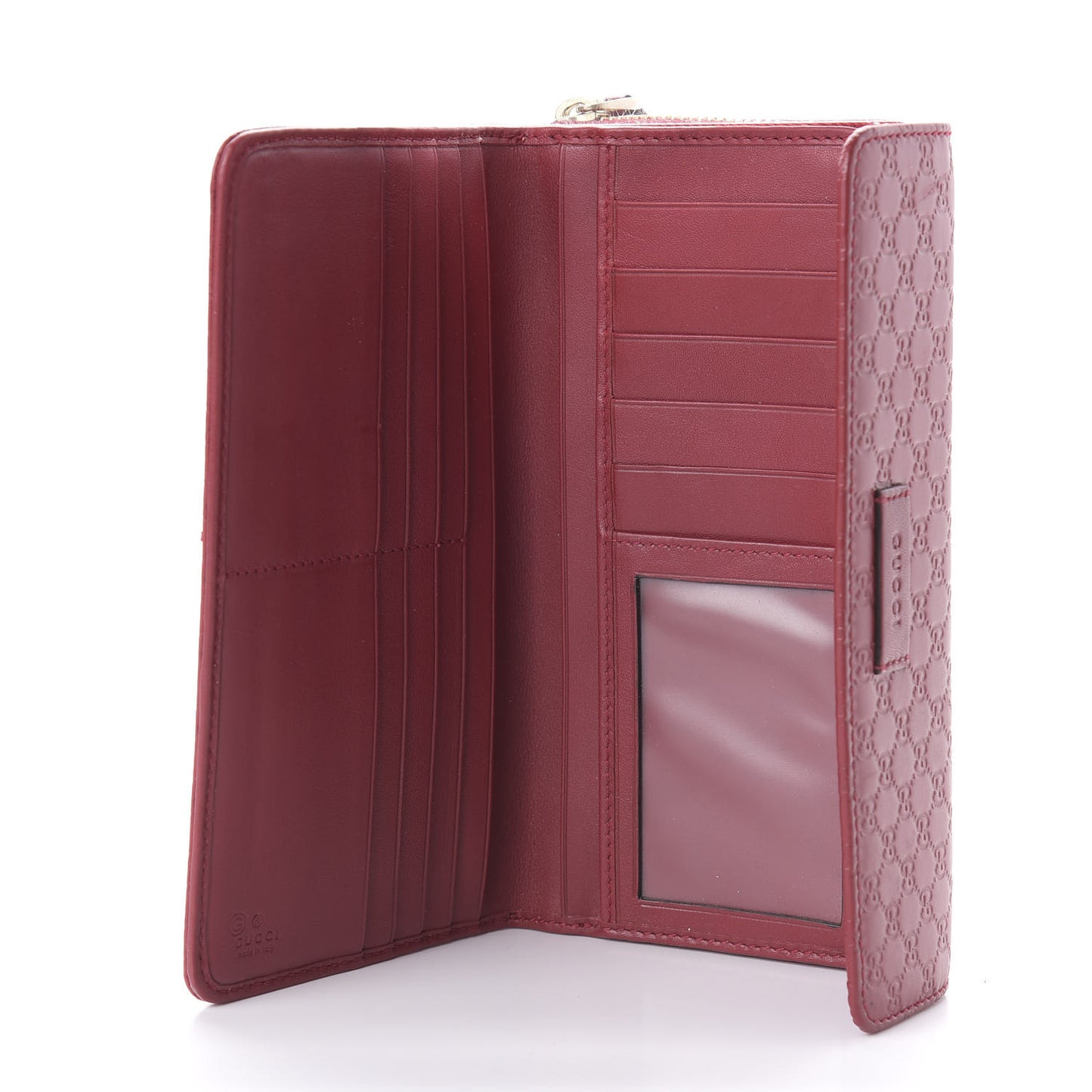 Soft Microguccissima Continental Zip Wallet Red