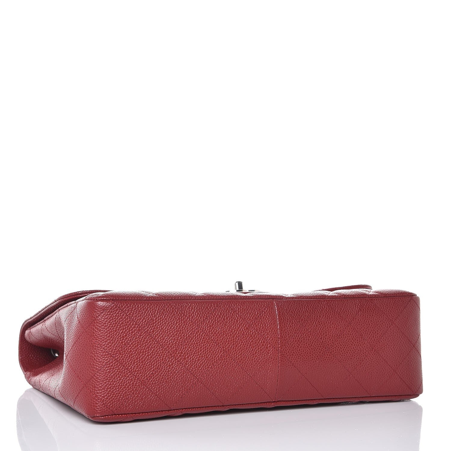 Chanel Caviar Quilted Jumbo Single Flap Red 3 of 8