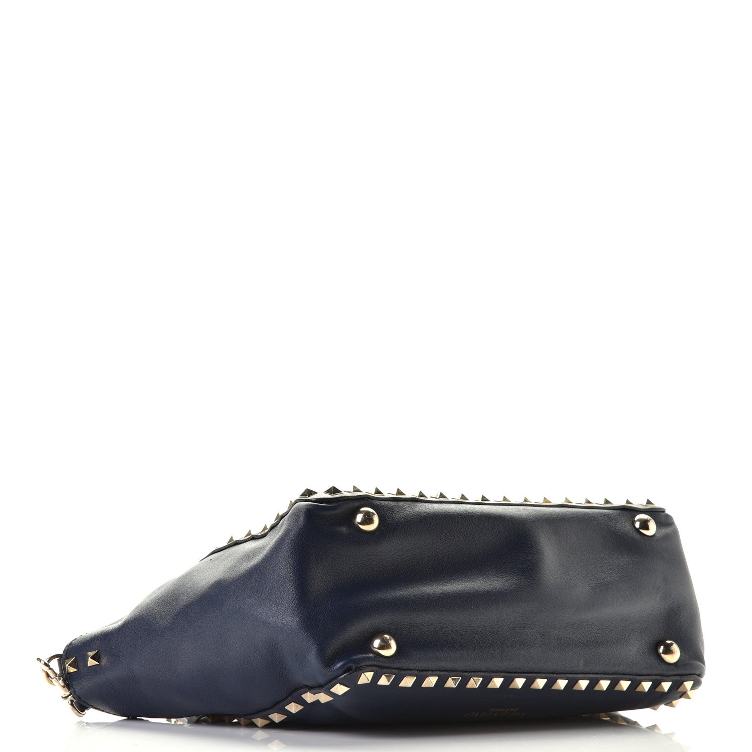 Valentino Garavani Vitello Small Rockstud Tote Marine 7 of 10