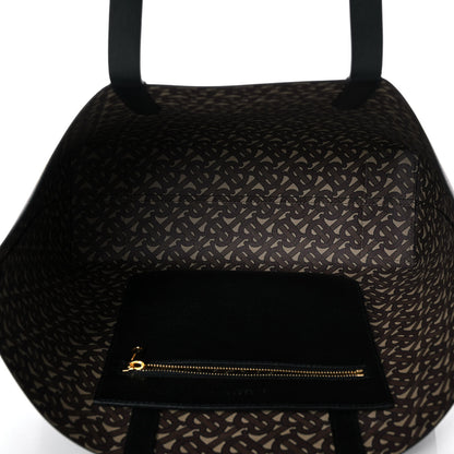Burberry Calfskin TB Motif Embossed Medium Tote Black 4 of 10