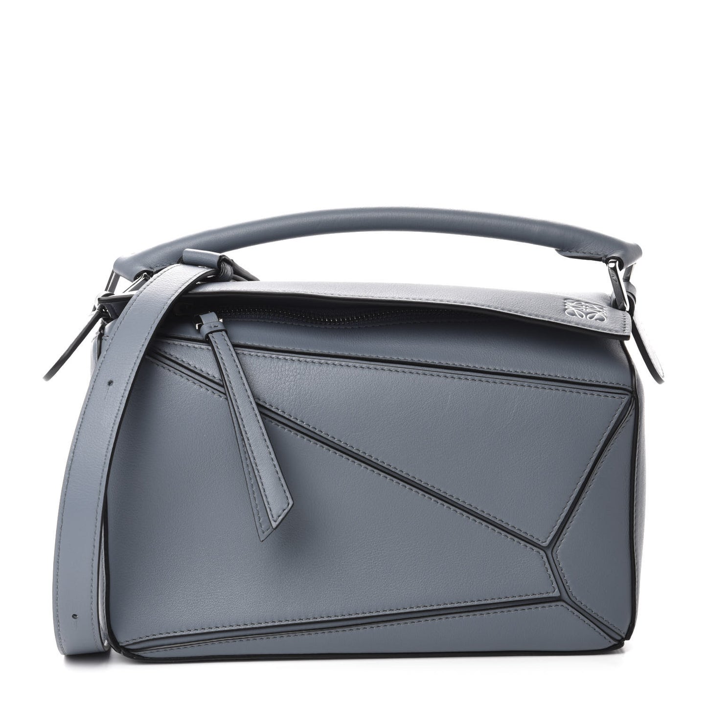 Calfskin Small Puzzle Bag Stone Blue