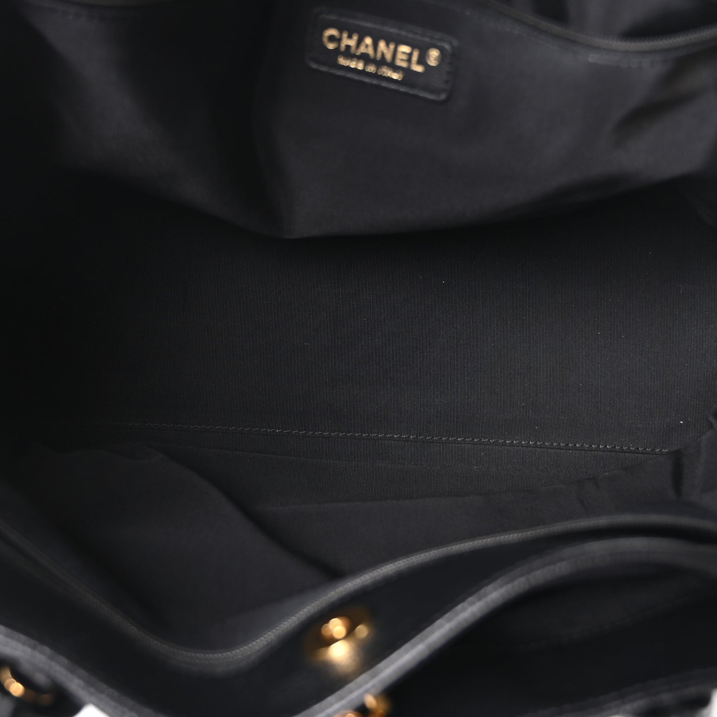 Calfskin Cerf Executive Shopper Tote Black