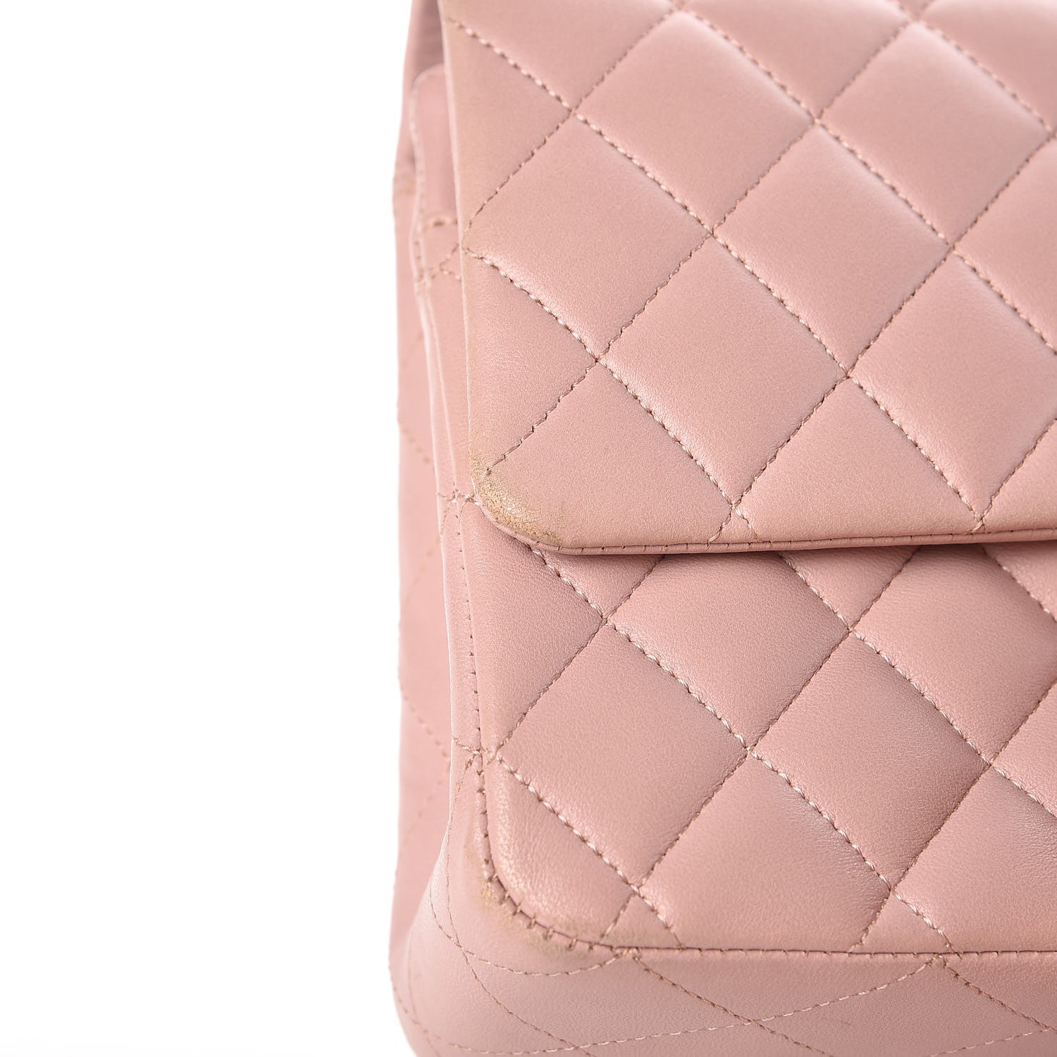 Chanel Lambskin Quilted Medium Double Flap Light Pink 10 of 14