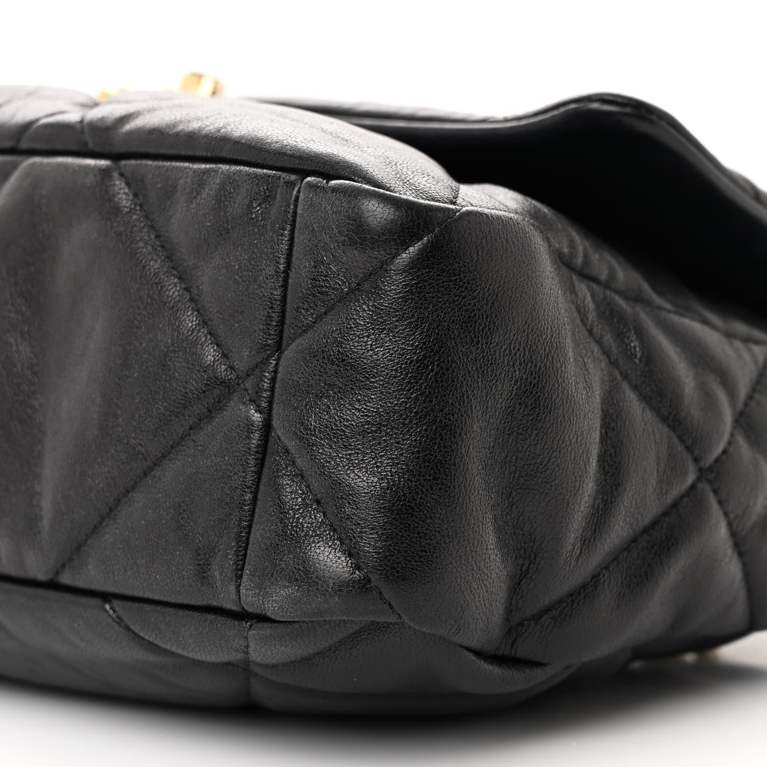 Chanel Goatskin Quilted Large Chanel 19 Flap Black 10 of 12