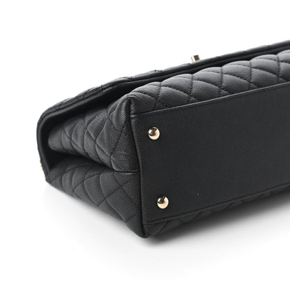 Chanel Caviar Quilted Small Coco Handle Flap Black 6 of 11