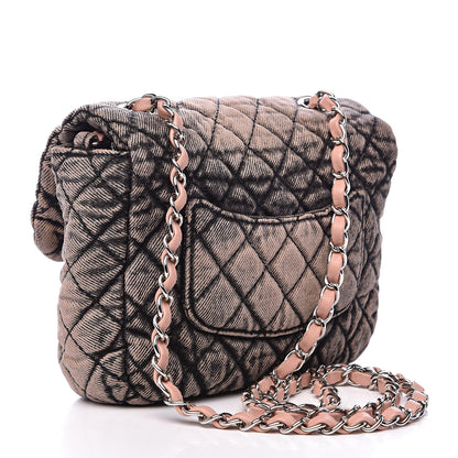Chanel Denim Quilted Small Flap Light Pink Black 3 of 11