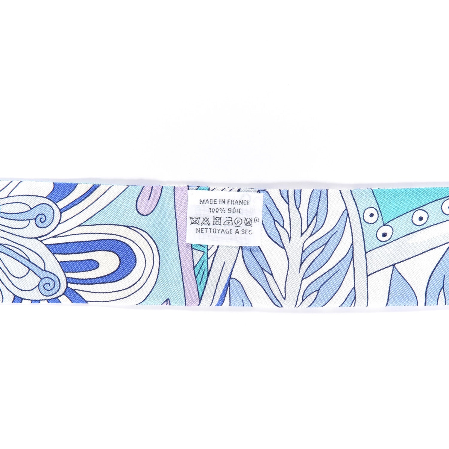 Hermes Silk Le Jardin de la Maharani Twilly Bleu Glacier Turquoise 4 of 6