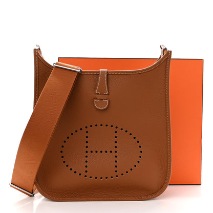 Hermes Taurillon Clemence Evelyne III PM Gold 12 of 12