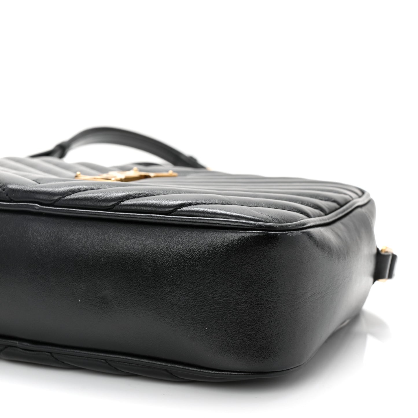 Calfskin Matelasse Monogram Lou Camera Bag Black