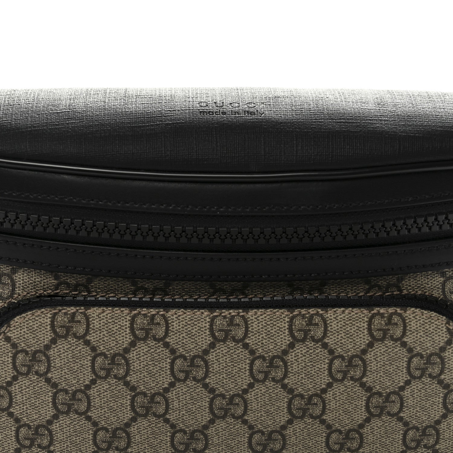 Gucci GG Supreme Monogram Belt Bag Black 8 of 10