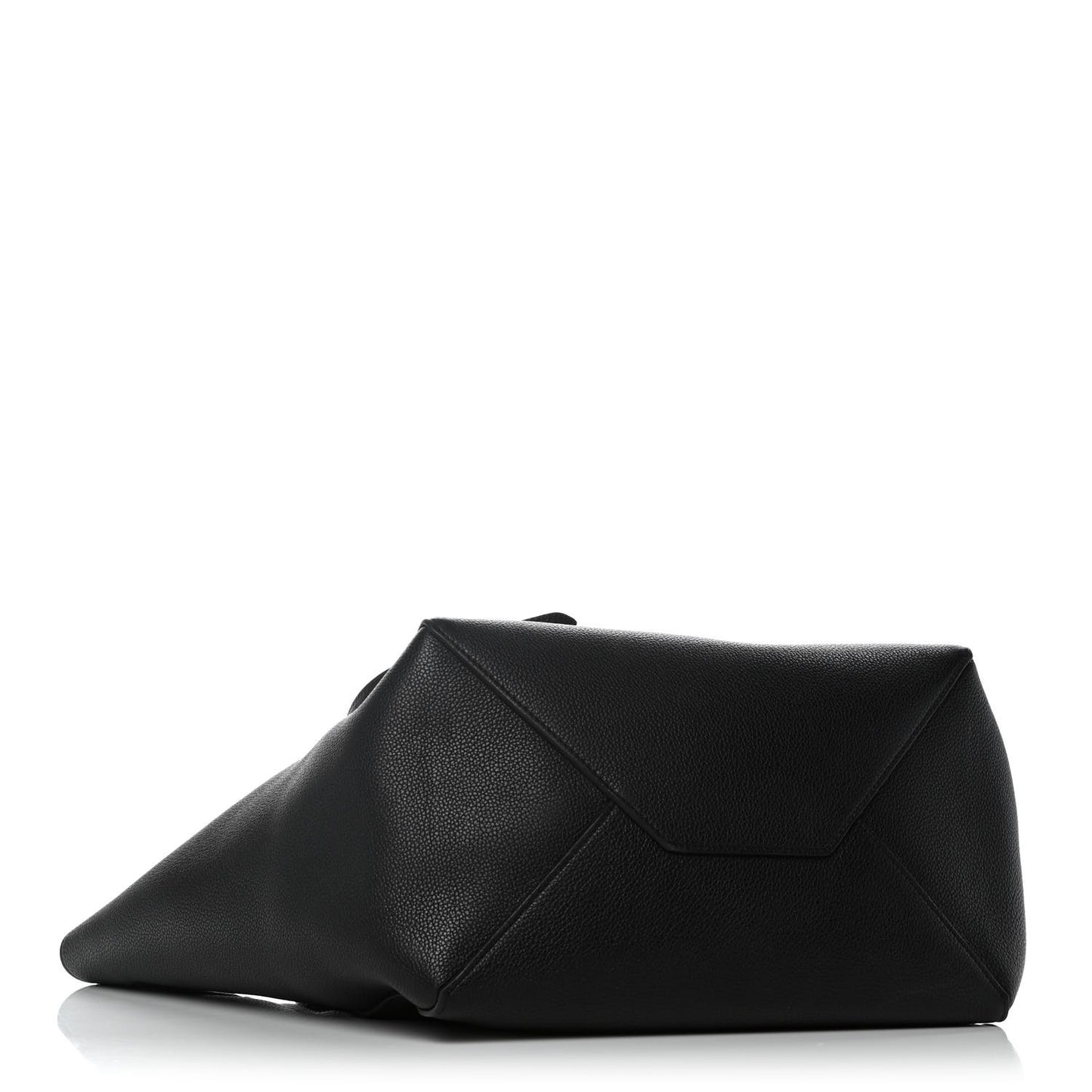Soft Grained Calfskin Small Belt Cabas Phantom Black